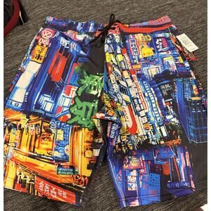 Fresh Prints Men’s Multi Color Print Shorts Size Large